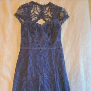 Navy Blue Lace Dress